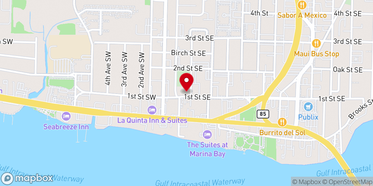 Map showing location of Catholic Charities- Fort Walton Beach Office