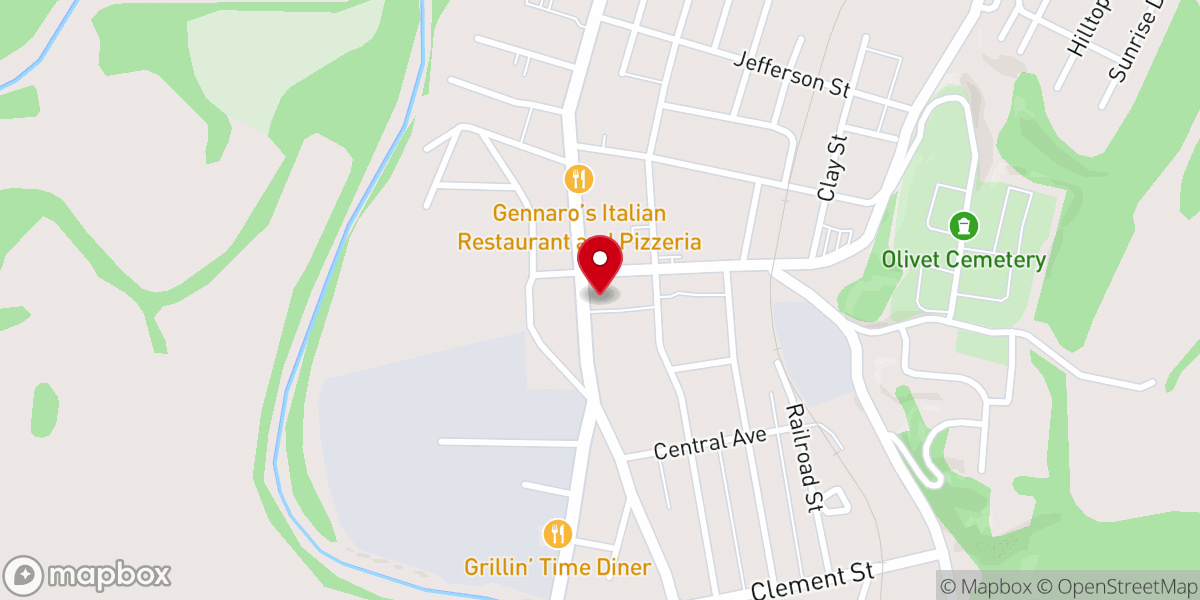 Map showing location of Moorefield Presbyterian Church