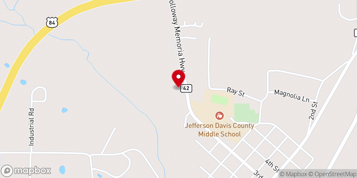 Map showing location of Ruby K Johnson Chapel