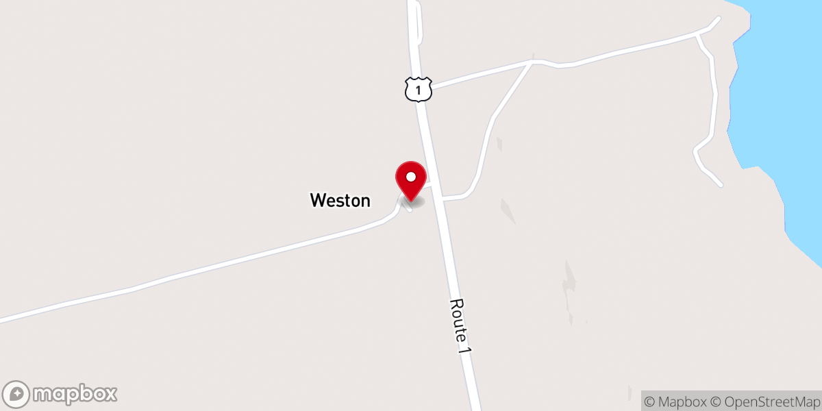 Map showing location of Weston Community Church