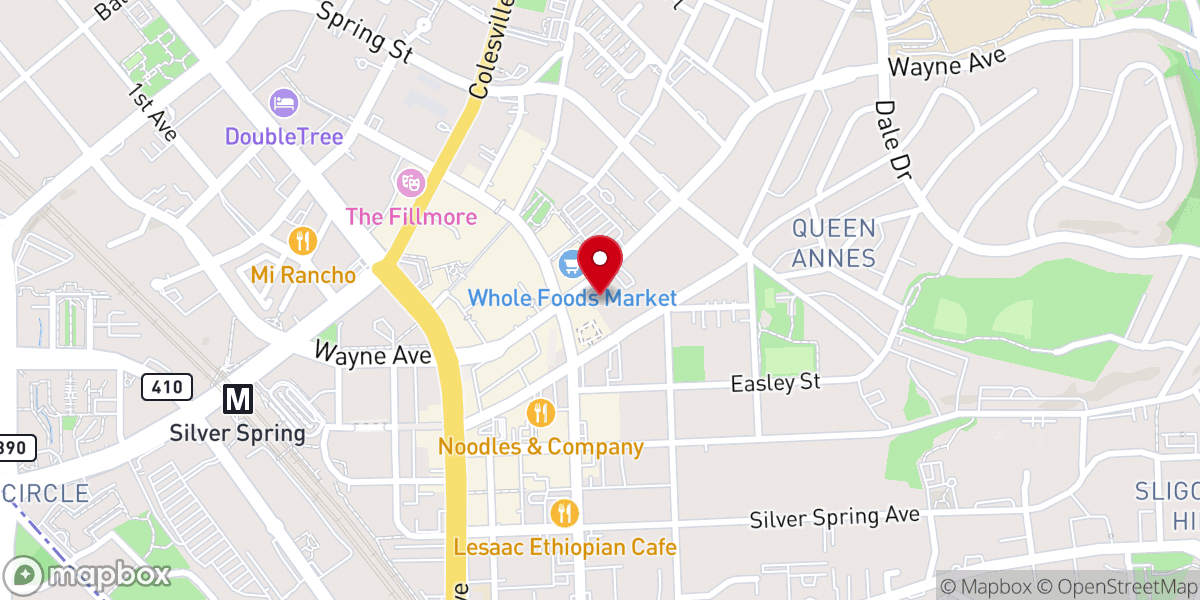 Map showing location of First Baptist Church Of Silver Spring - Food Closet