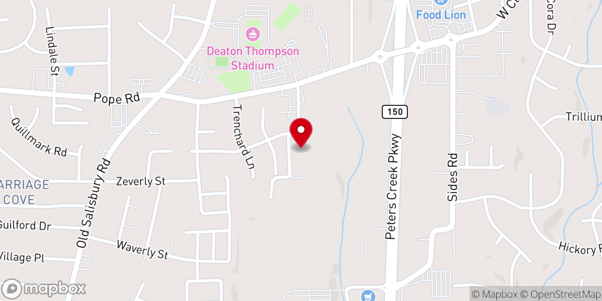 Map showing location of Pleasant Fork Church
