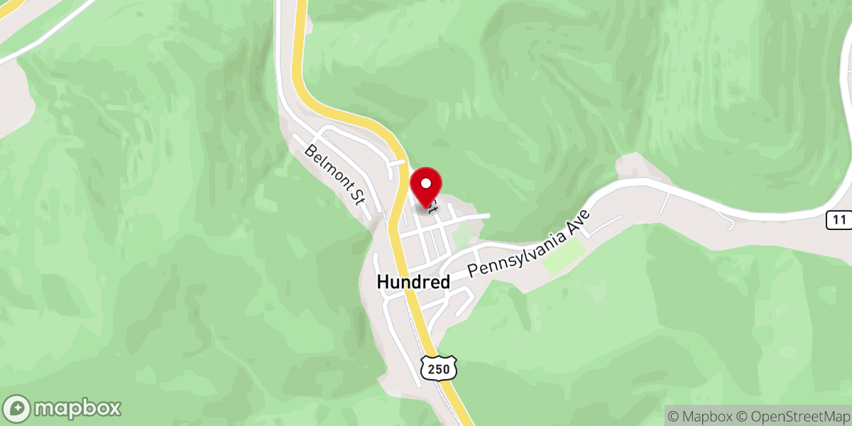 Map showing location of First Hundred United Methodist