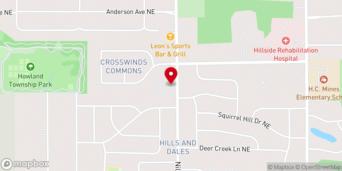 Map showing location of Living Lord Lutheran Church