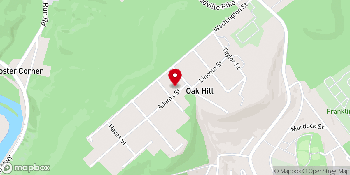 Map showing location of Oak Hill United Methodist