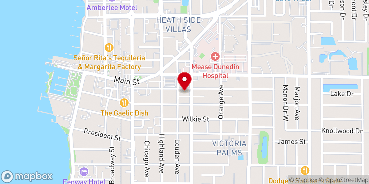 Map showing location of Church of Christ in Dunedin