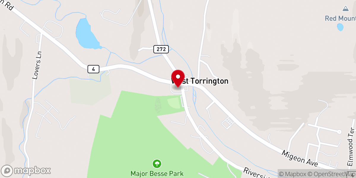 Map showing location of First Congregational Church