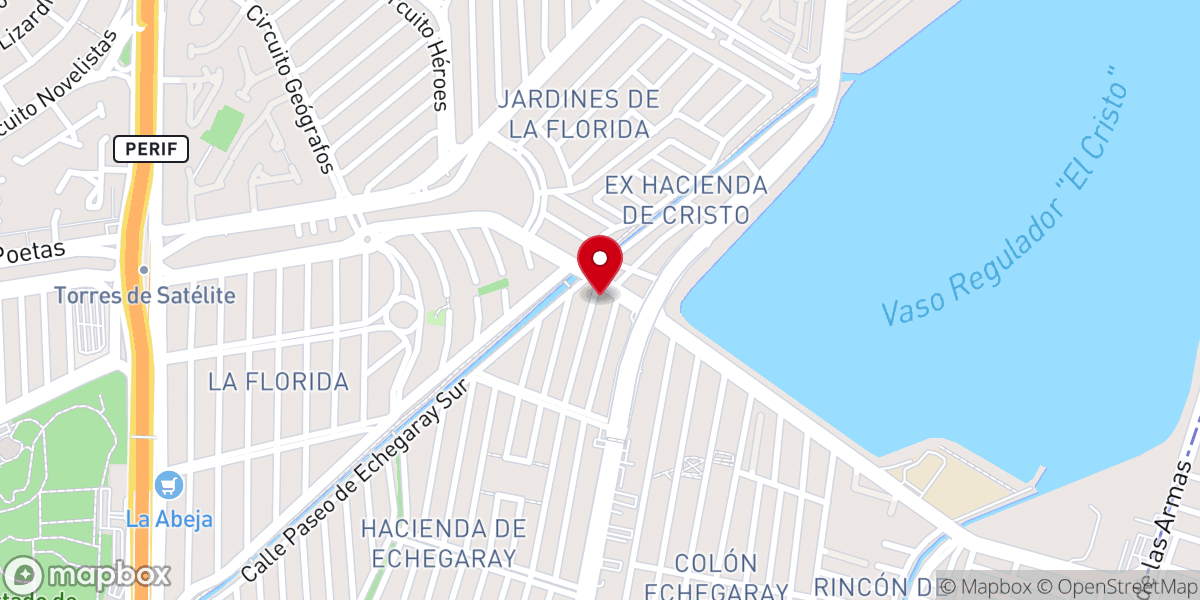 Map showing location of Bethel Echegaray Iglesia Bautista