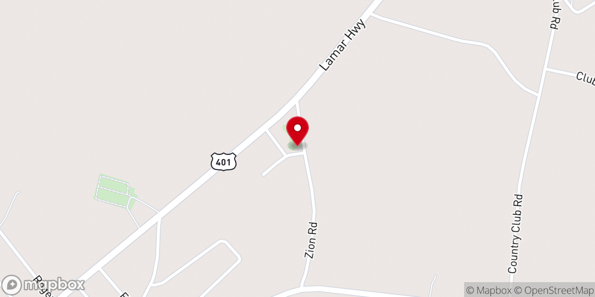 Map showing location of Zion United Methodist Church