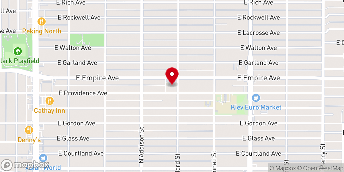 Map showing location of St. Francis Xavier Catholic Church