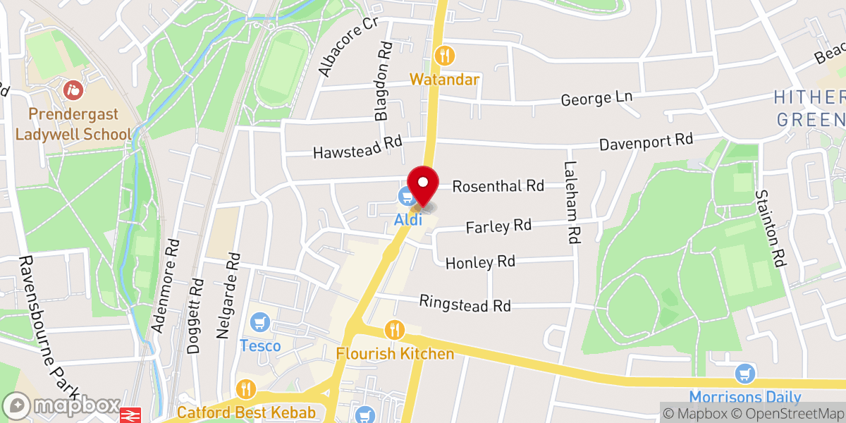 Map showing location of Elim Pentecostal Church, Lewisham