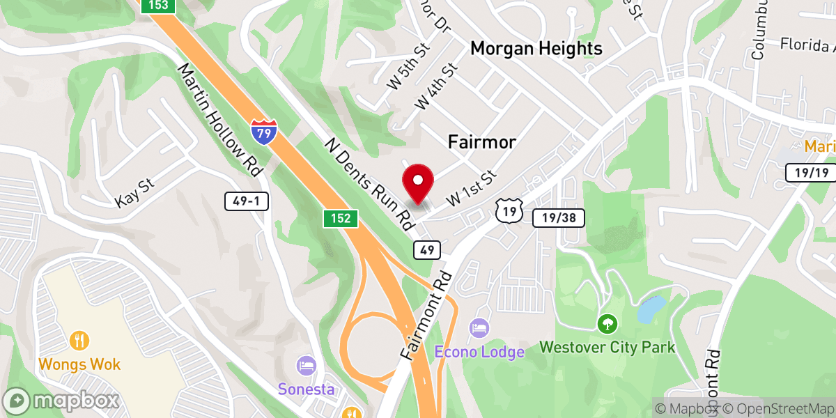 Map showing location of University Church of Christ