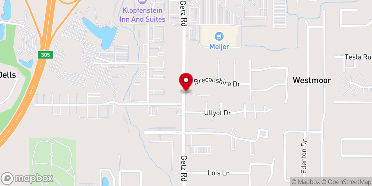 Map showing location of Christ Our Treasure Fellowship