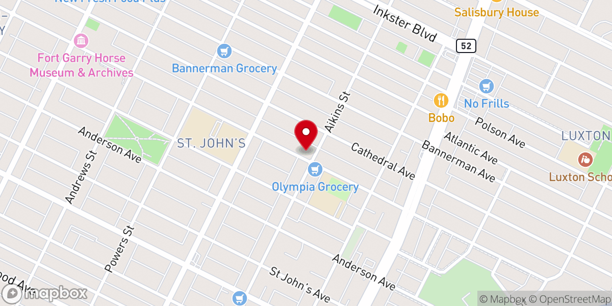Map showing location of Zion Church
