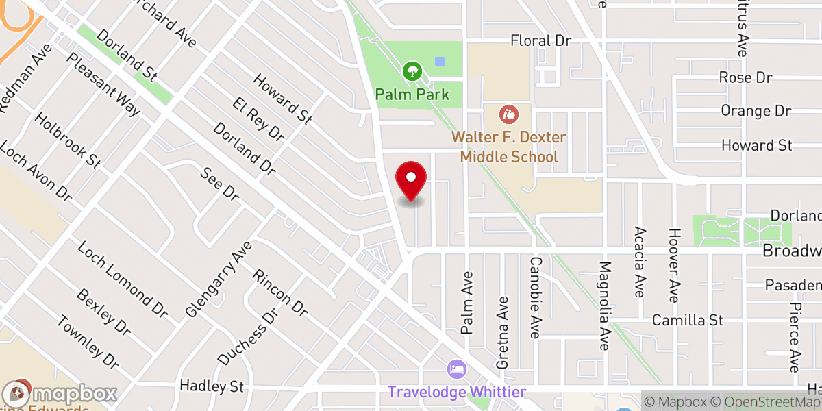 Map showing location of Nueva Vida Presbyterian Church