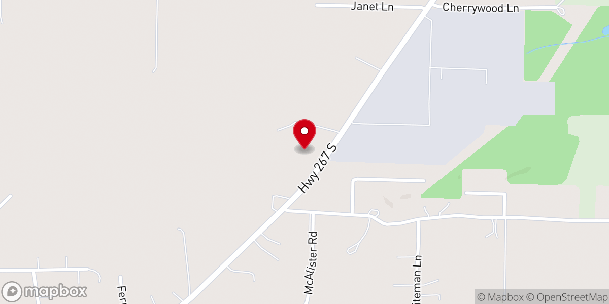 Map showing location of Landmark Baptist Church