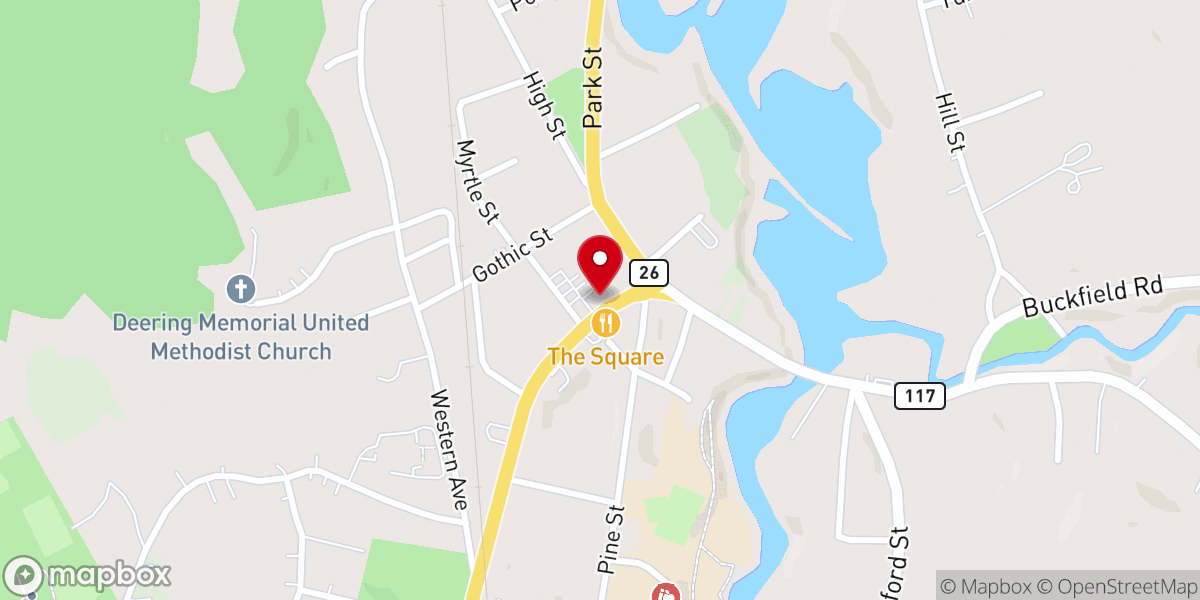 Map showing location of Paris Town Office