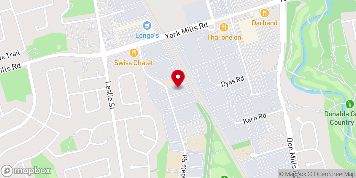 Map showing location of Don Mills Baptist Church