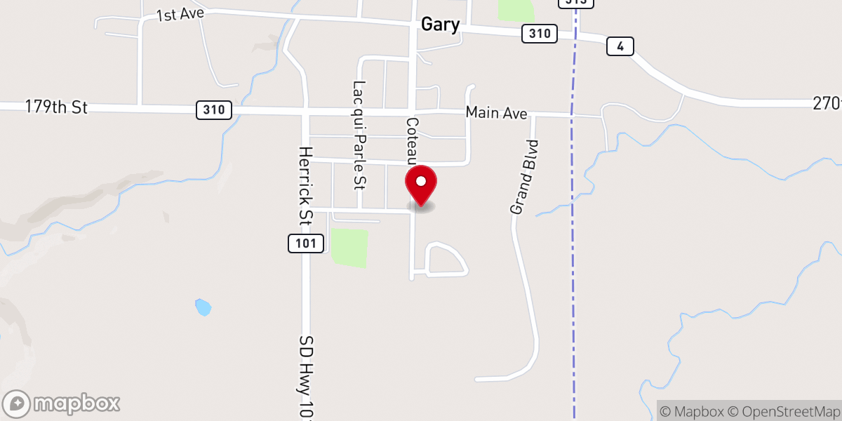 Map showing location of First Lutheran Church