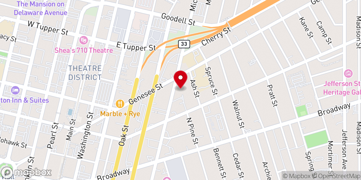 Map showing location of Pilgrim Missionary Baptist Church