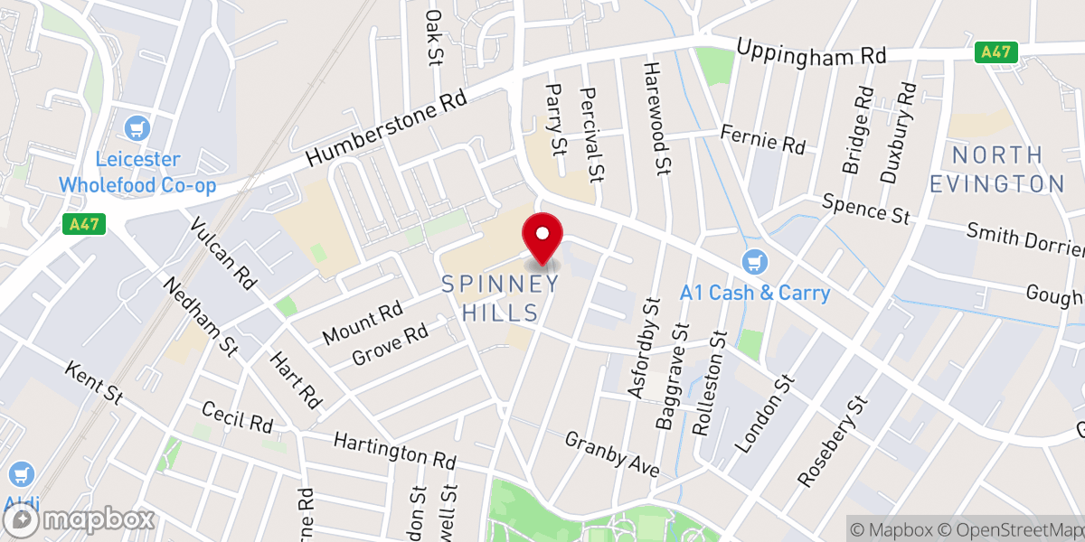 Map showing location of Sacred Heart Catholic Church