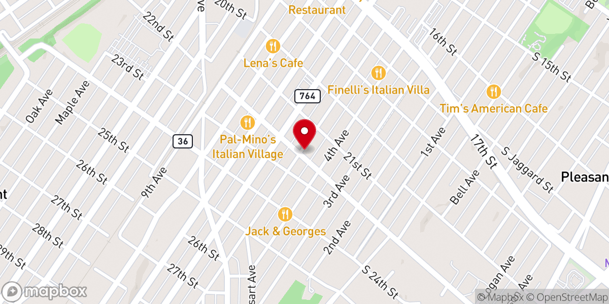 Map showing location of Mount Zion Missionary Baptist Church Altoona, PA
