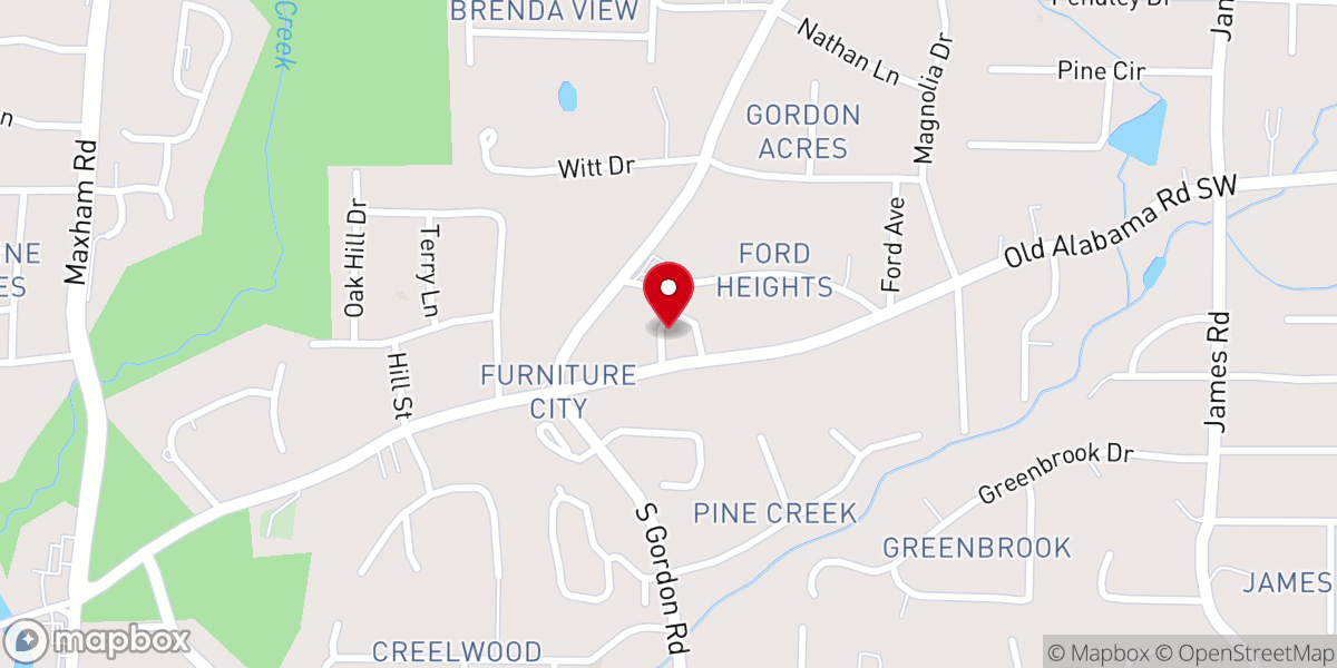 Map showing location of Friendship Revival Center