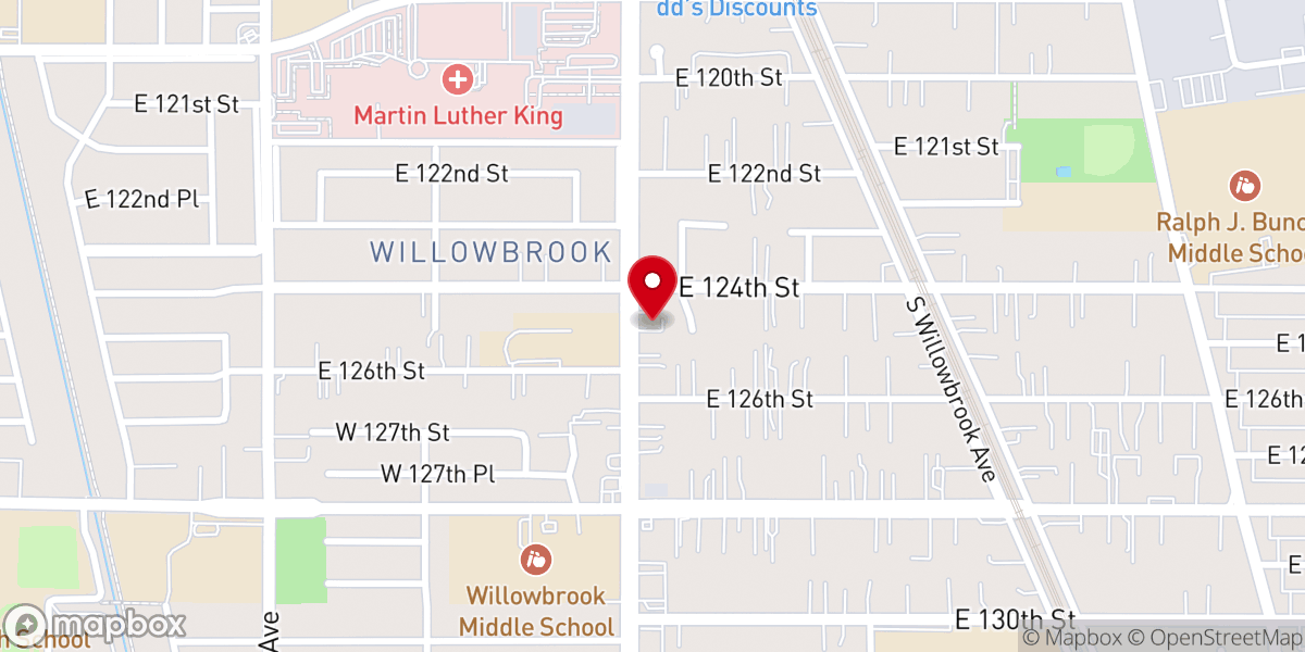 Map showing location of Calvary Resurrectional Baptist