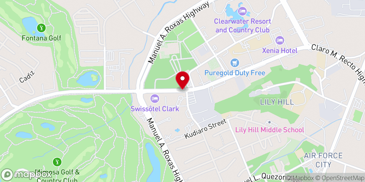 Map showing location of Angeles Korean Catholic Church