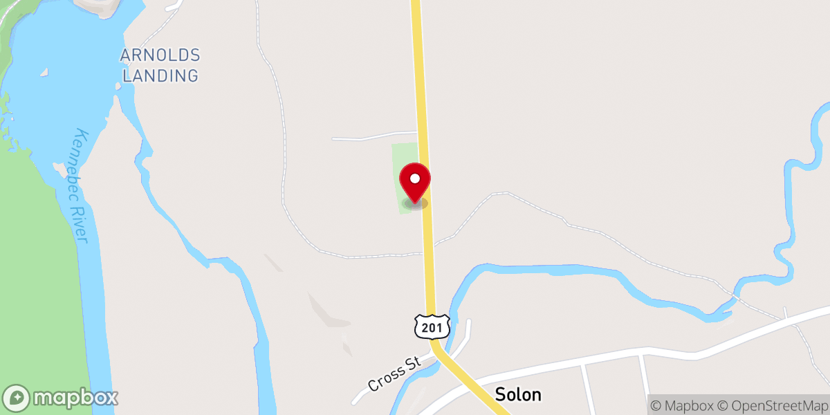 Map showing location of Solon Congregational Church