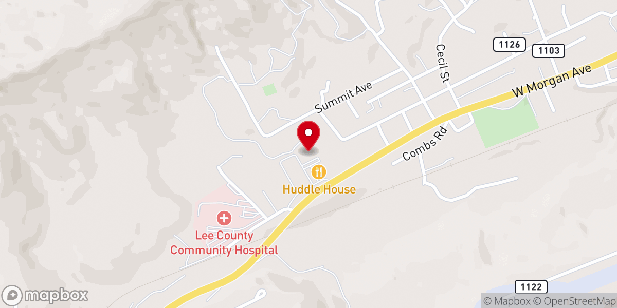 Map showing location of Calvary Baptist Church