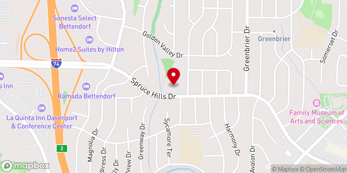 Map showing location of Cross Point Church/Community of Joy Church