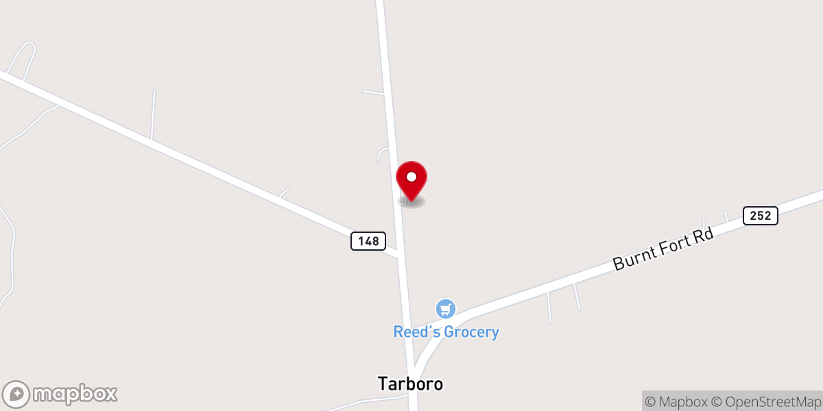 Map showing location of Brown Chapel