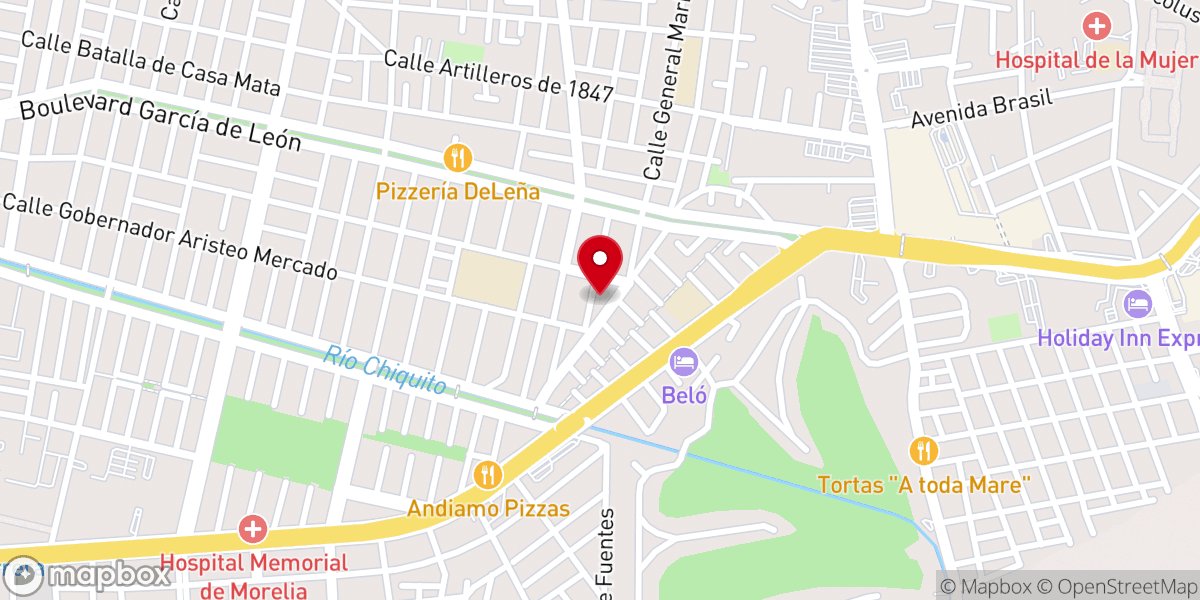 Map showing location of Parroquia de San Pedro Apóstol