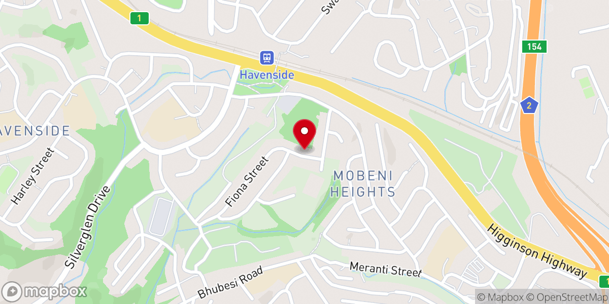 Map showing location of Mobeni Heights Methodist Church
