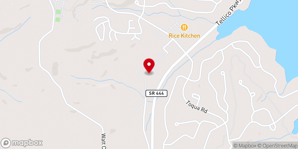 Map showing location of Community Church at Tellico Village