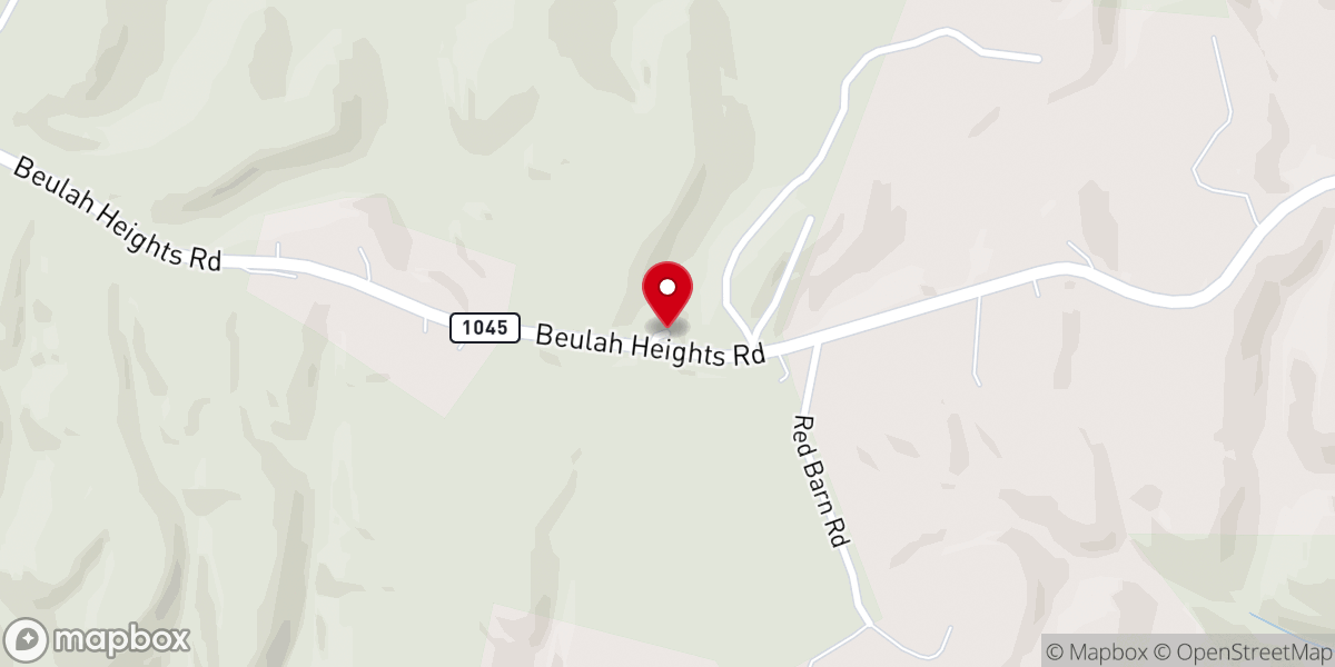 Map showing location of Roberts Chapel