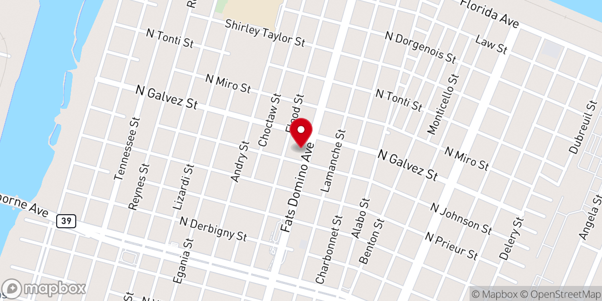 Map showing location of Hartzell United Methodist Church