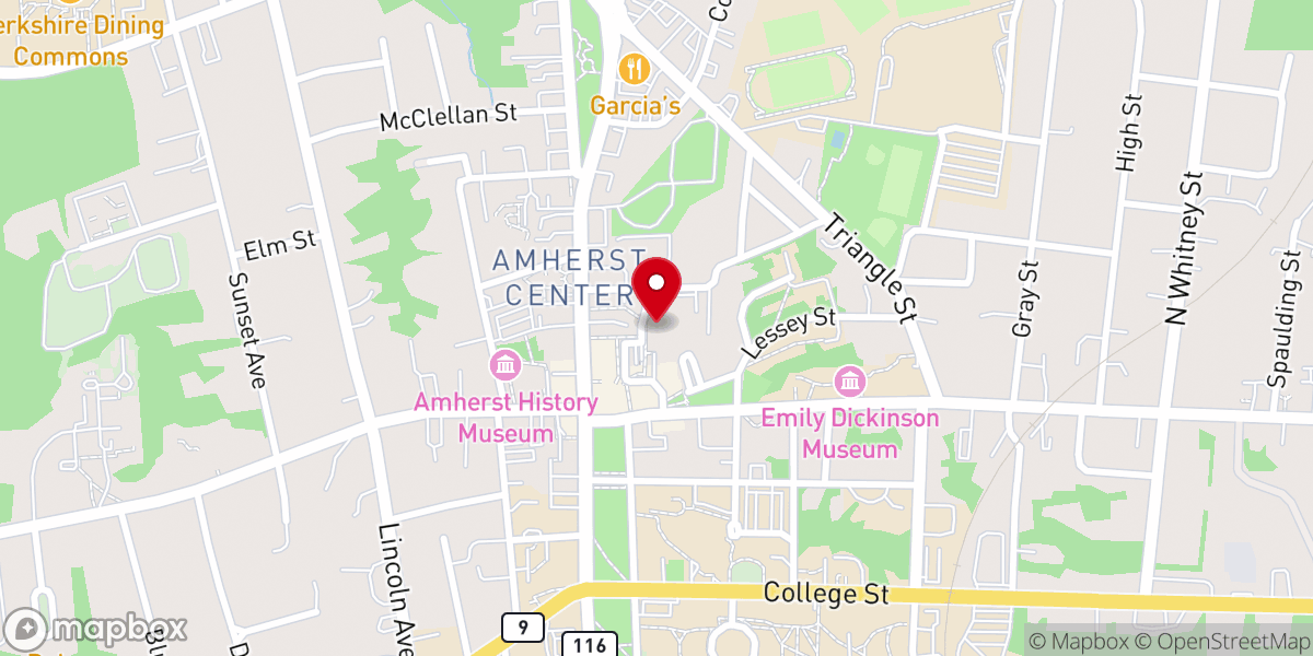 Map showing location of Friends of the Amherst Senior Center