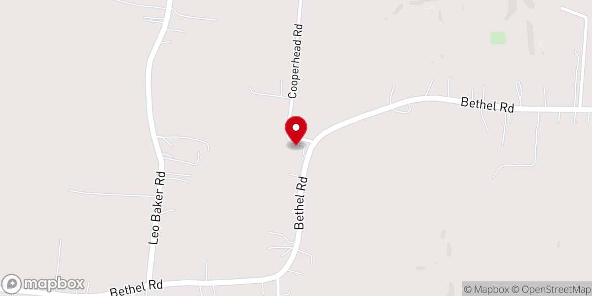 Map showing location of Mount Hebron Church