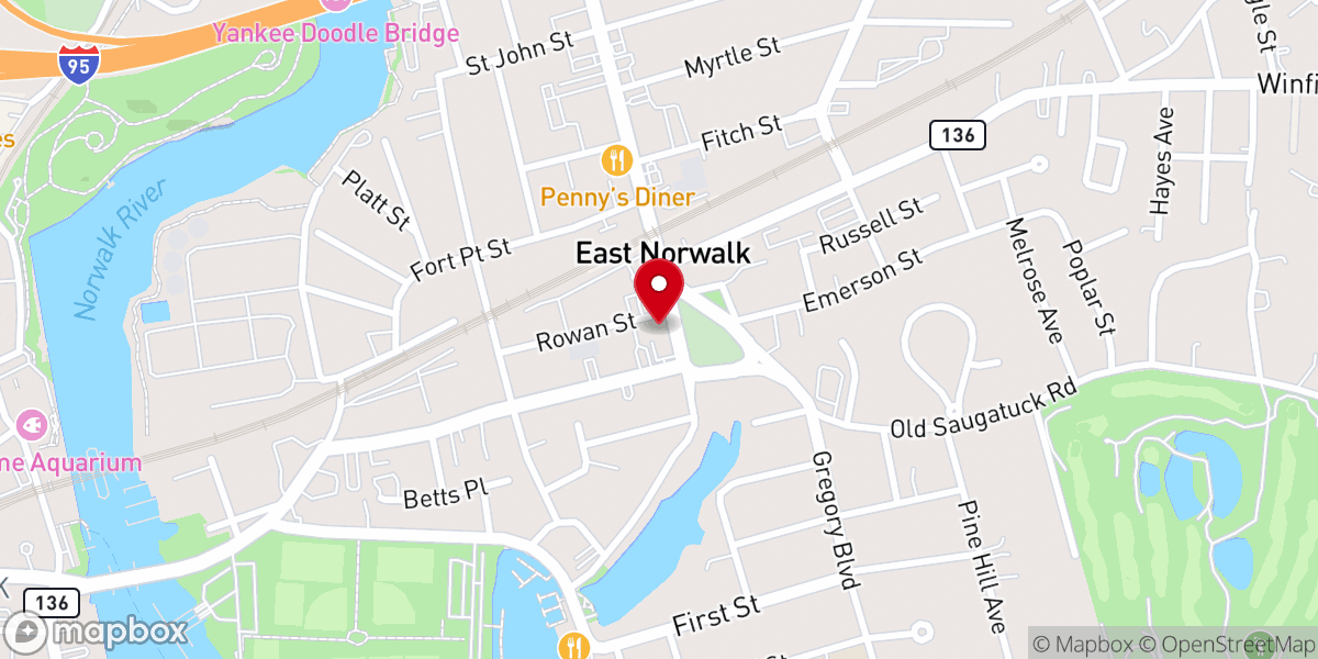 Map showing location of Norwalk Spanish SDA Church