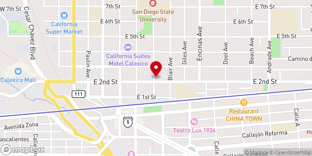 Map showing location of Iglesia Adventista del Séptimo Día Hispana de Calexico