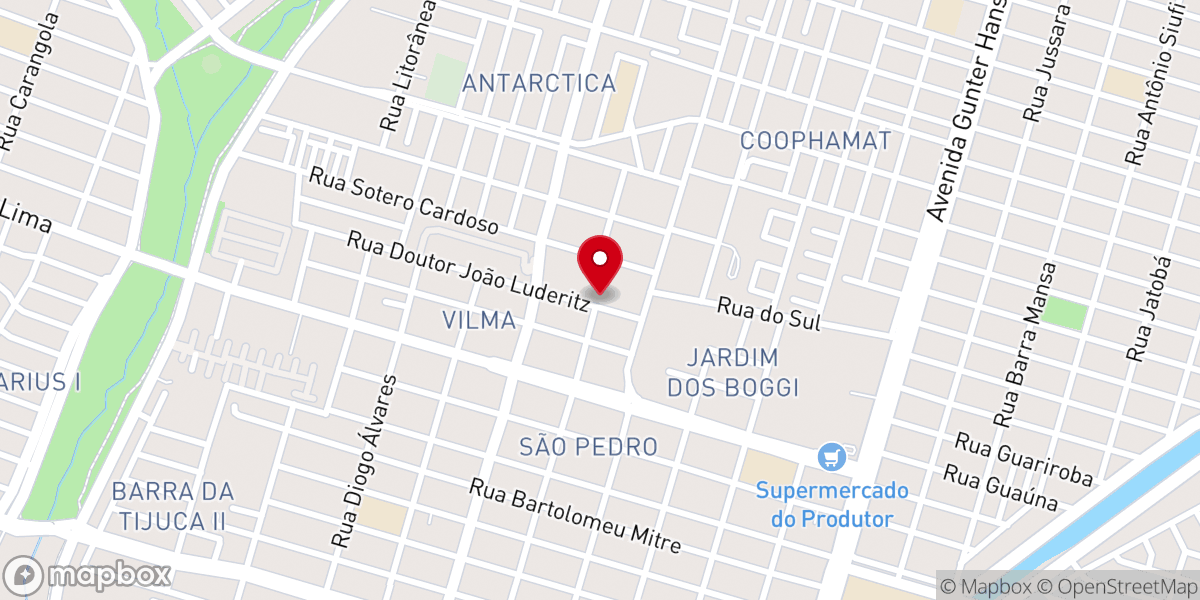 Map showing location of IBPAZ - Igreja Batista da Paz