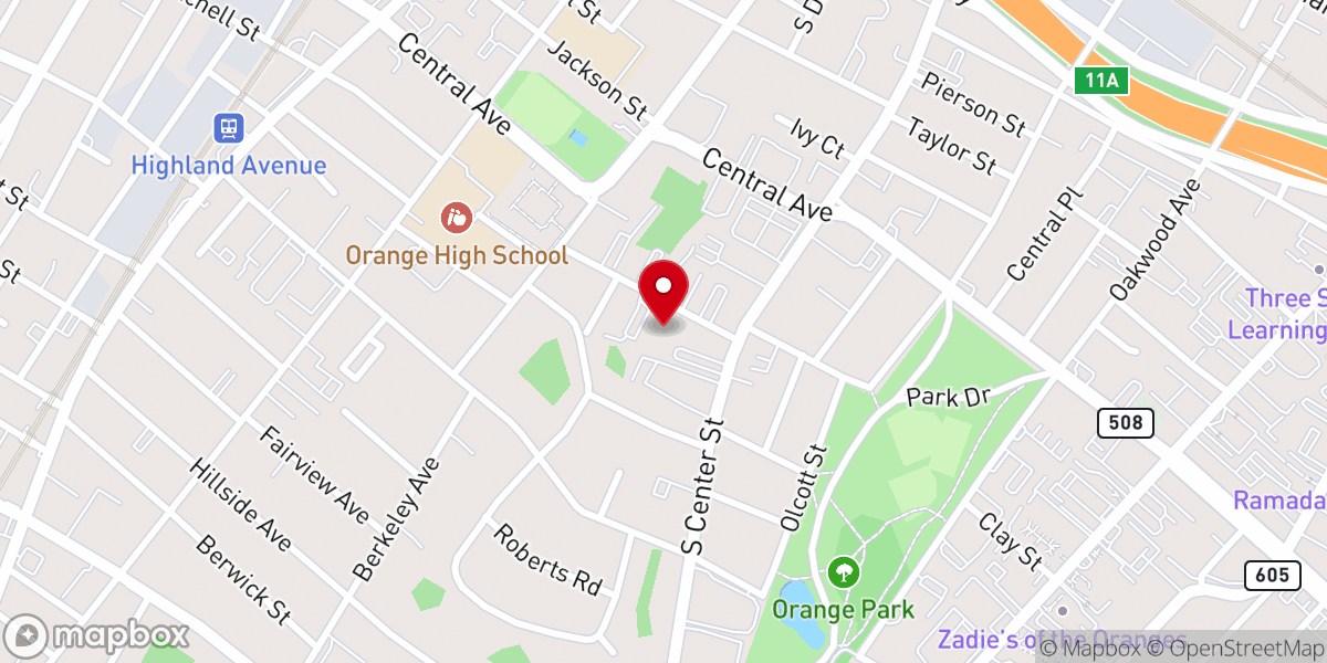 Map showing location of The Seventh-day Adventist Church of the Oranges