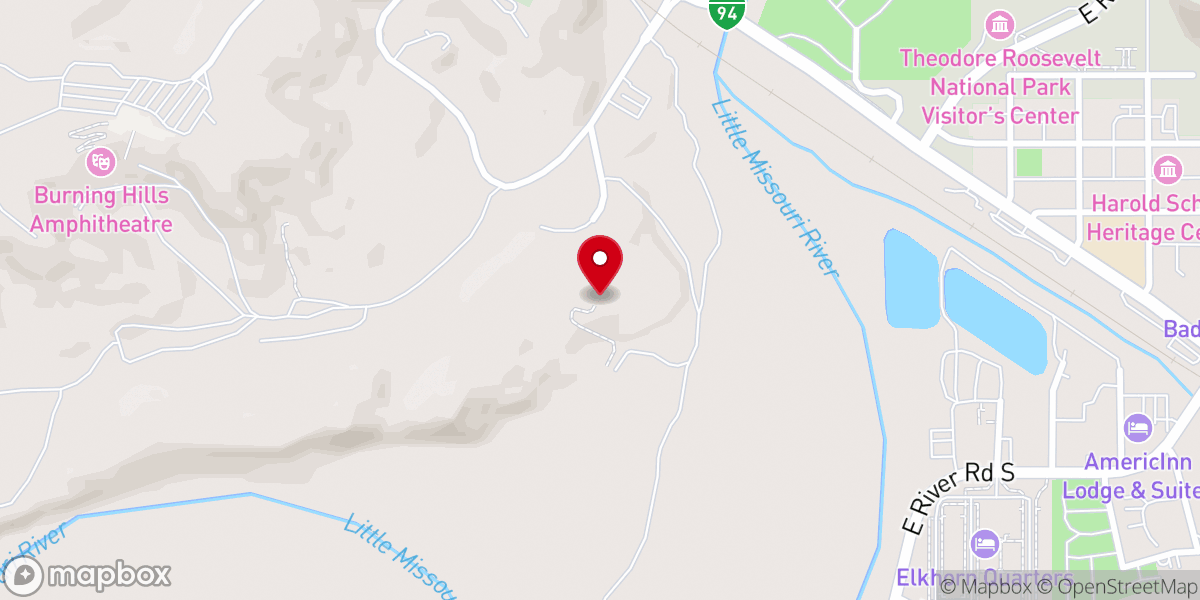 Map showing location of Chateau de Mores State Historic Site
