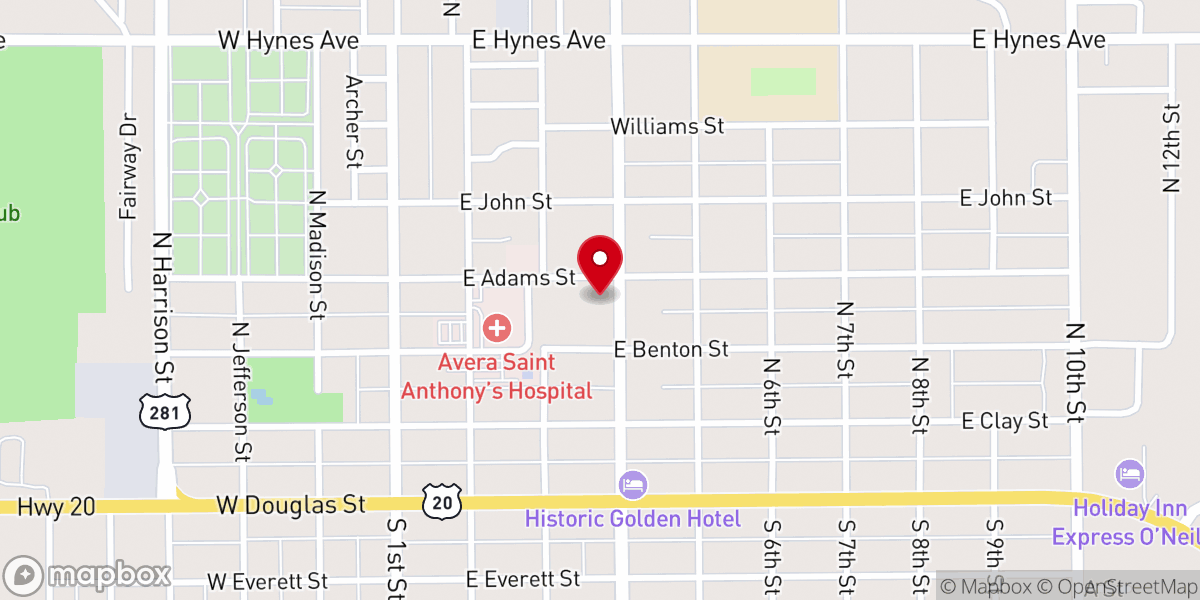 Map showing location of St. Mary's High School