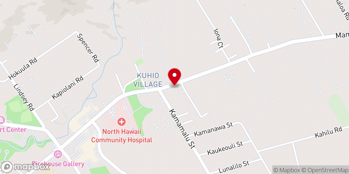 Map showing location of Waimea Laundry Express