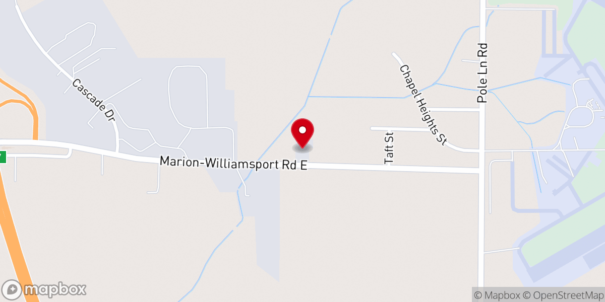 Map showing location of Marion Allegheny Wesleyan Methodist Church