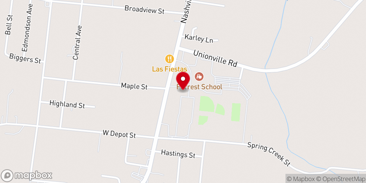 Map showing location of Chapel Hill Lions Club