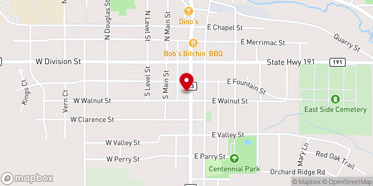 Map showing location of New Life United Pentecostal Church